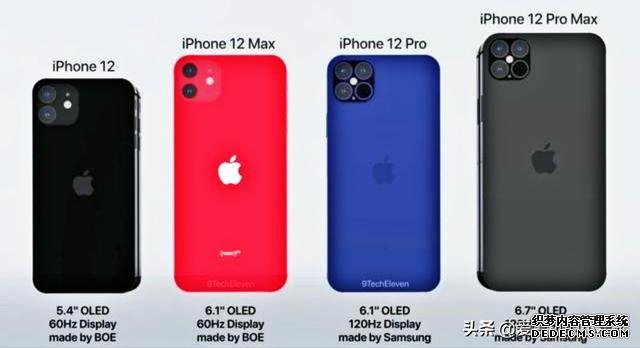 反转！iPhone 12或全系标配三摄，小杯中杯大杯尺寸更鲜明